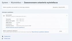 Zrzut ekranu ustawień wyświetlacza systemu Windows 11.