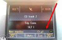 Opel Vectra C, NCDC 2013 - Aktywacja paska nawigacji na ekranie głównym w CID.