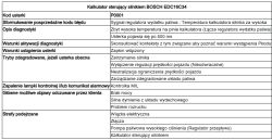 Tabela diagnostyczna usterki P0001 kalkulatora sterującego silnikiem BOSCH EDC16C34
