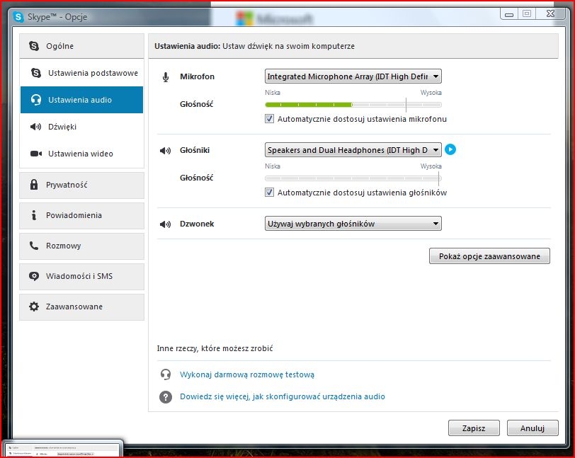 hp pavilion audio settings for skype hp pavilion audio settings for skype