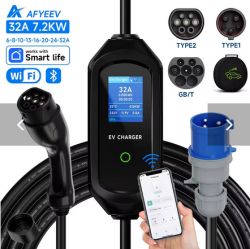 AFYEEV 32A 7.2KW EV Charger Type2/Type1 with BK7231N-CBU-IPEX Module Info