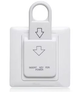 Hotel card/ key fob switch - how to control remotely from the switchboard, battery powered