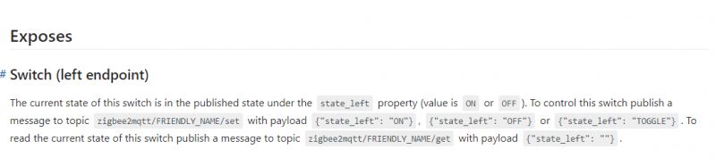 MQTT Documentation for Switch Control Excerpt from documentation on controlling a switch using MQTT.