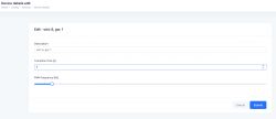 Device details edit screen with fields for description, transition time, and PWM frequency.