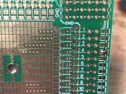 Universal starter boards for various SMD microcontrollers with a prototype area