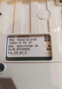 Bosch WAS24463PL / WNM52 - the washing machine interrupts the wash, turns off, t