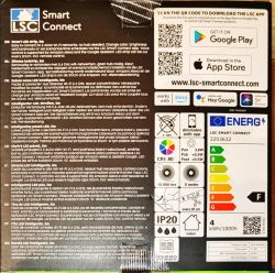 LSC Smart Connect 5m LED Strip Packaging LSC Smart Connect LED strip packaging with product information.