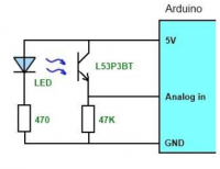 Jak podłączyć fototranzystor ze starej myszki do Arduino?