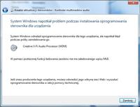 SB0730 - Instalacja sterowników na Win7x64 nie wykrywa karty po restarcie