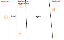Device to control 5 garden lights without WiFi and cloud, 3 power sources?