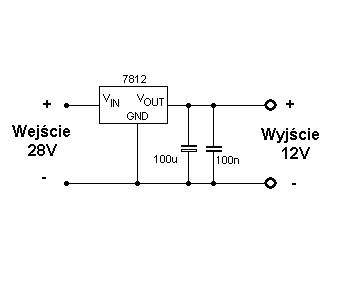 Jak obniżyć napięcie z 28V na 12V do zasilania wentylatora 12V 0.12A?