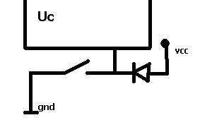 [AVR] [bascom] Uzywanie jednego pinu IO do switcha i LED.