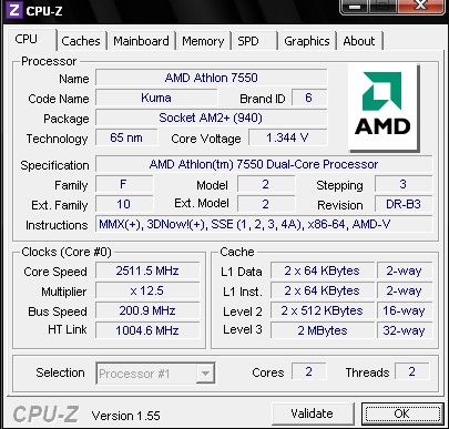 athlon64 x2 7550 asrock N68s overcloc i dodatkowe rdzenie