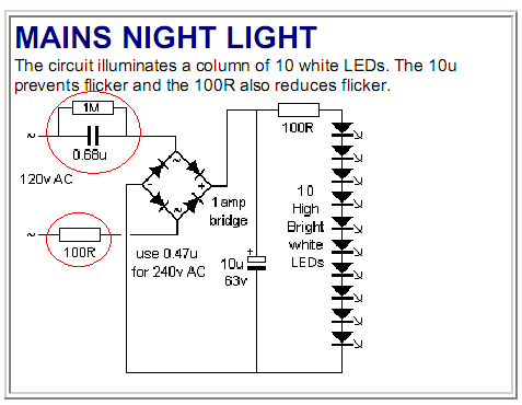 power LED on 220v ac or 110v (by using rectifier ) | Forum for