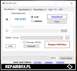 PsFirm - Pobieranie oprogramowania dla PS3, PS4, PS5 do instalacji systemu