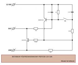 Bistabilny półprzewodnikowy przycisk 12V 10A Bistabilny półprzewodnikowy przycisk 12V 10A