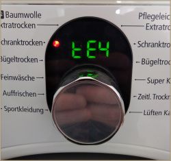 Suszarka Samsung SDC35702 - wyłącza z tym komunikatem tE4 na wyświetlaczu
