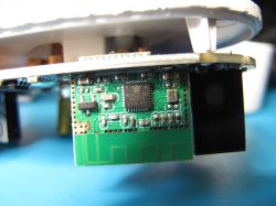 BL602 Module in IoT Device Close-up of the BL602 module inside an IoT device.