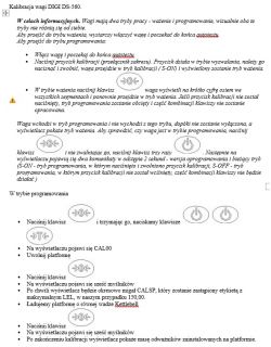 Instrukcja kalibracji wagi Digi DS-560 - gdzie znajdę?