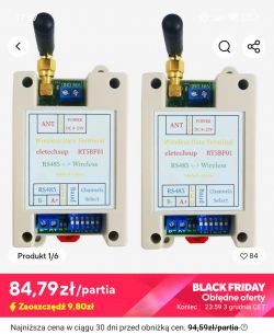 Dwa moduły Wireless Data Terminal eletechsup RT5BF01.