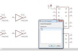 Eagle - jak zmienić pin VCC dla IR21844 z 5V na 15V?