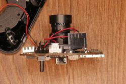 GNCC GC2 camera interior with lens module and PCB with wiring