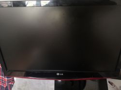 Monitor LG z wyłączonym ekranem.