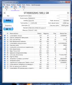 Seagate ST3500320AS - Wzrost parametru 0A, zasady wymiany dysku