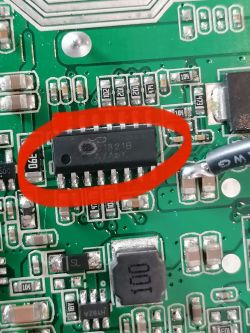 AyAbY D1821B integrated circuit - Problem with identification and finding a replacement.