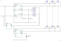Intelligent emergency lighting in hallway with relay BIS-414 - diagram
