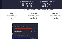 Niski transfer na Steam/Epic Games mimo 900 Mbps na speedteście