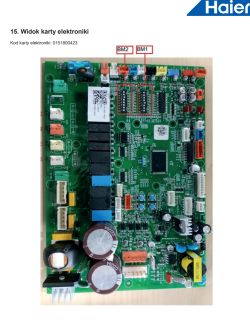 Płyta elektroniki z oznaczeniami BM1 i BM2 oraz kodem 0151800423