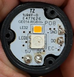 GE014-RGBW LED Board with Components LED board with GE014-RGBW marking and LED diode