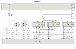 Schemat elektryczny modułu szyb elektrycznych VW T4.