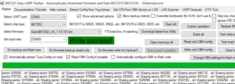 Taobao Tuya BK7252UQN68 Bare A9 Cam PCB (SC-10024 v1.0.0) - UART/SPI Flash Backup - OpenBK7252