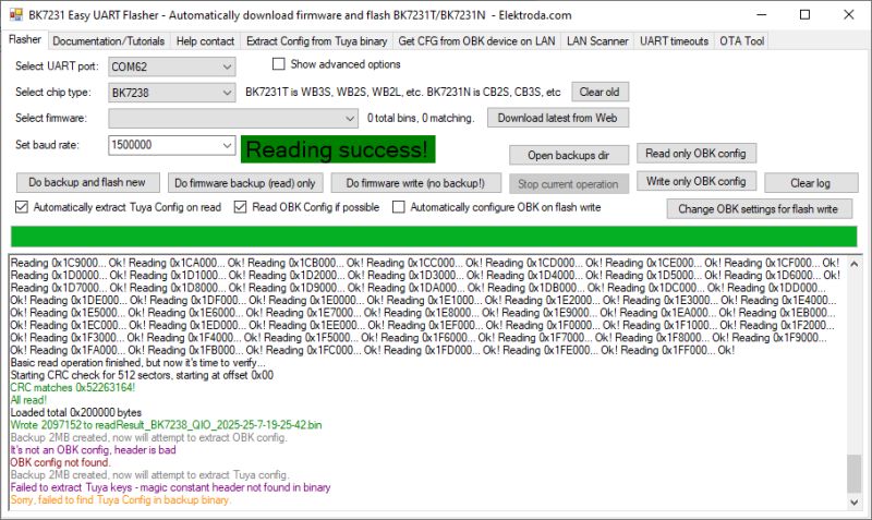 Tuya WiFi IR T1-3S - does the module support OpenBeken? UART logs, chip identification