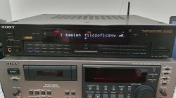 Modified Sony DAR1000ES SAT Tuner Modified Sony DAR1000ES SAT tuner with a display showing text.