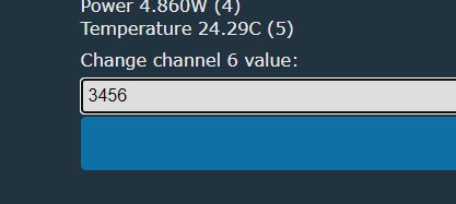 OpenBeken Channel Value Configuration Panel OpenBeken channel value configuration screen