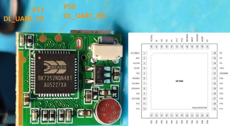CY365 BK7252NQN481 Tiny WiFi Camera Teardown, Internal Photos, OpenBK7252N, GC0311