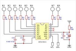 Schemat układu elektronicznego z komponentem HTS1582-S