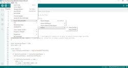 Zrzut ekranu Arduino IDE z wybranymi opcjami ATTiny85 i zegarem wewnętrznym 16 MHz