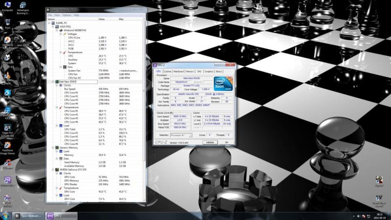 Xeon E5430 - testy i ocena ostateczna potencjału. Modding.