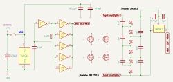 IRF7319 MOSFET Driver Circuit for 74AC14 Signal to 5V Voltage Multiplier at 583kHz