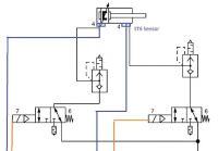Sterowanie siłownikiem pneumatycznym+elektrozawór+sensor