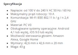 Sonoff Mini R2 Specifications Specifications of Sonoff Mini R2 with technical parameters.