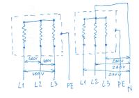 Three-Phase Heaters (2kW Each) - Star Connection: Neutral Conductor Required? 25.4 Ohm Resistances