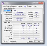 Gigabyte GA-K8N-SLI - Próba zmuszenia pamięci RAM do taktowania 200Mhz.