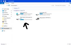 Windows 10 - Brak wskazania ilości wolego miejsca na partycji.