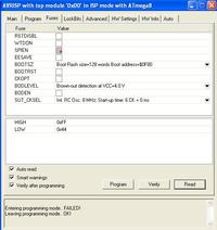 Atmega 8 kwarc zegarkowy fuse bity avr studio4