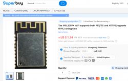 View of the M0L200PX WiFi module on the Superbuy webpage.